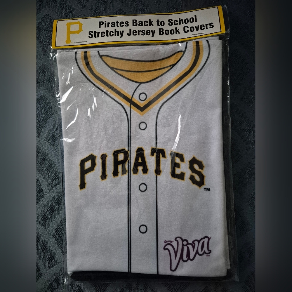 NEW RARE PITTSBURGH SGA PIRATES BACK-TO-SCHOOL STRETCHY JERSEY BOOK COVERS 2pcs
